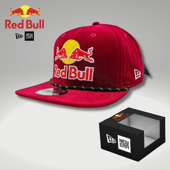 Hat Snapback New Era Red Suede Classic 9FIFTY Box & Sticker - Athlete Only - Picture 1 of 5